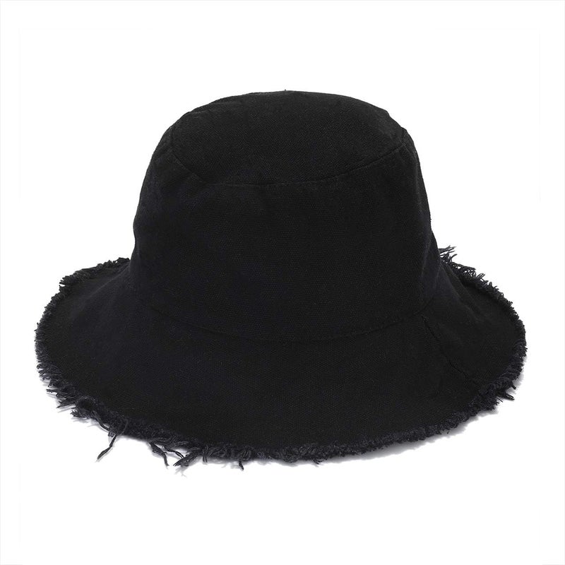 Boderier Sun Hats for Women Summer Casual Wide Brim Cotton Bucket Hat Beach Vacation Travel Accessories - Image 1